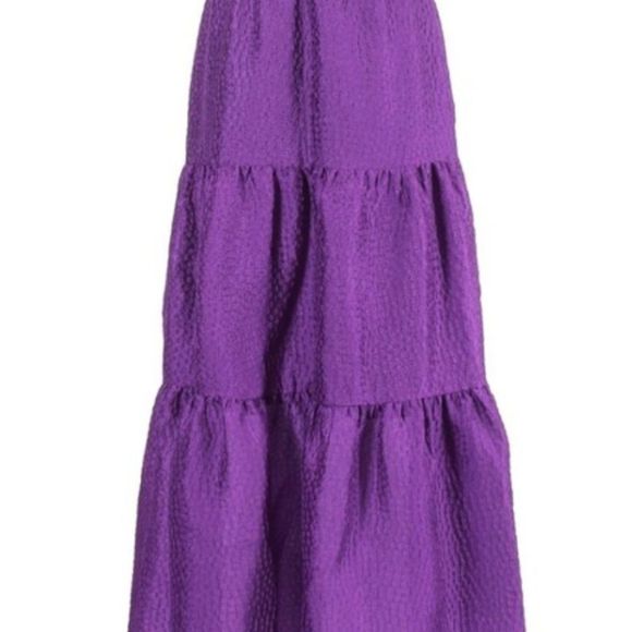 Zara Purple Tiered Skirt - Picture 5 of 8